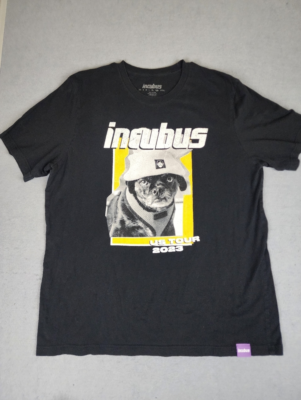Incubus Black Dog Graphic Tee - 2023 US Tour XXL Alternative Unisex